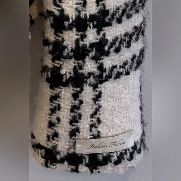 Ted Baker Black and White Plaid Cropped Jacket - Picture 3 of 11